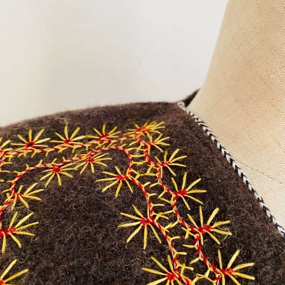 Handmade Wool Vest 70s Cottagecore - Picture 4 of 13